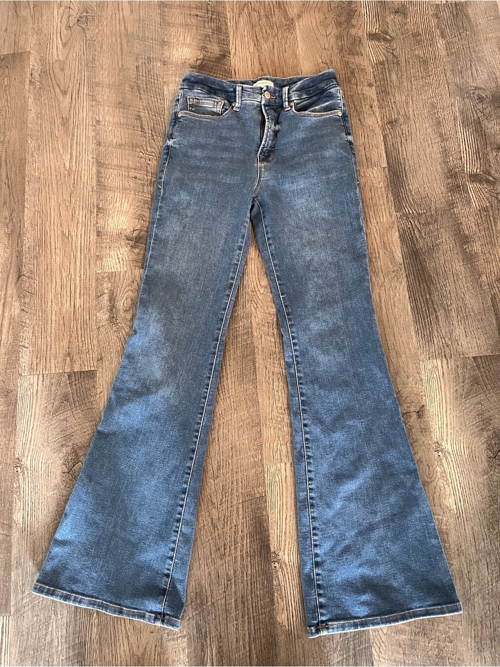 Good American Blue Flare Jeans